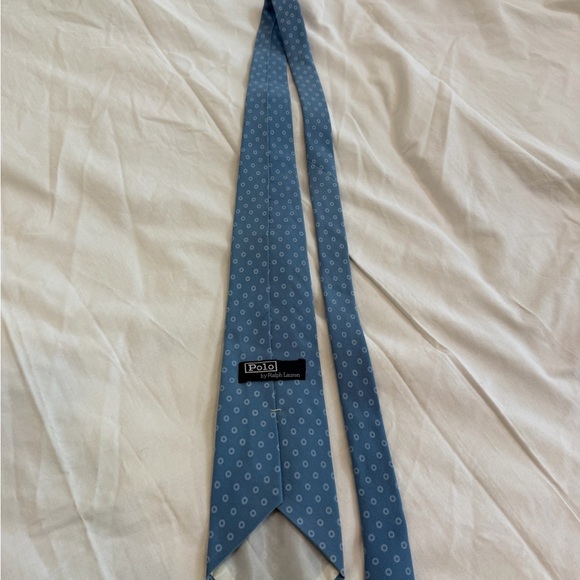 Polo by Ralph Lauren Blue Micro-Pattern Silk Tie - Picture 2 of 2